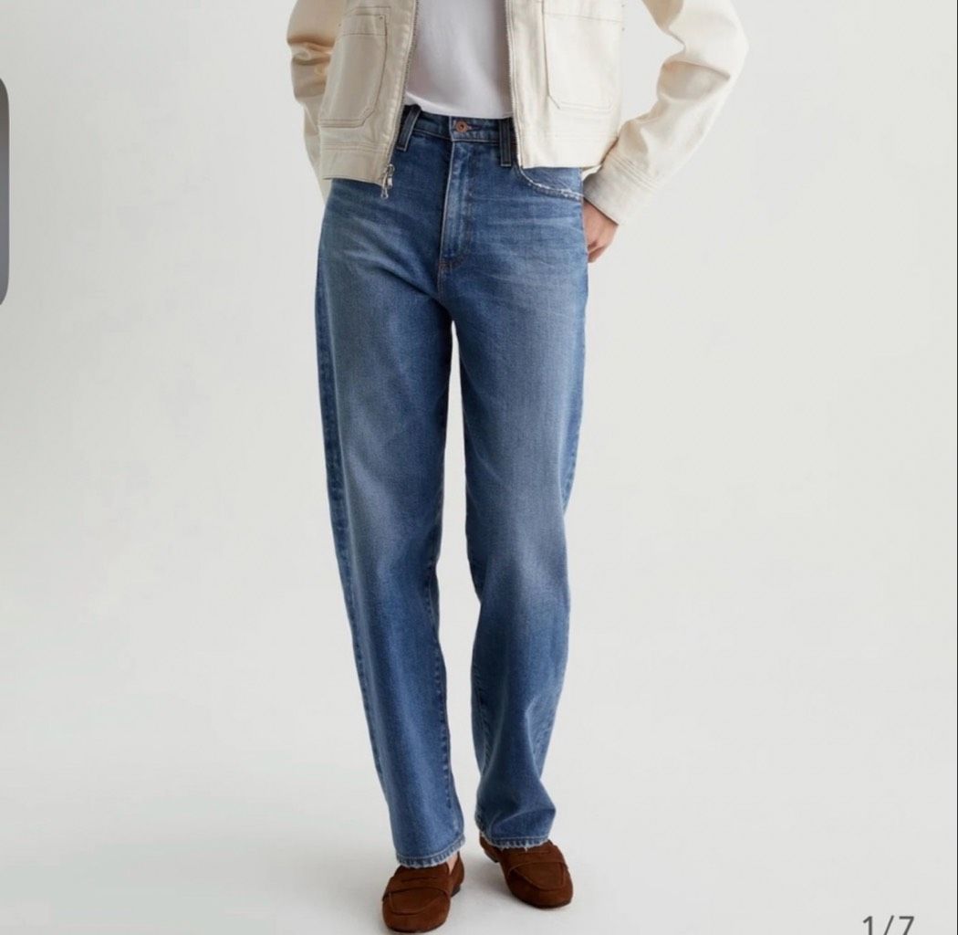 Ag Jeans Rian High Rise Straight Leg Jeans 33